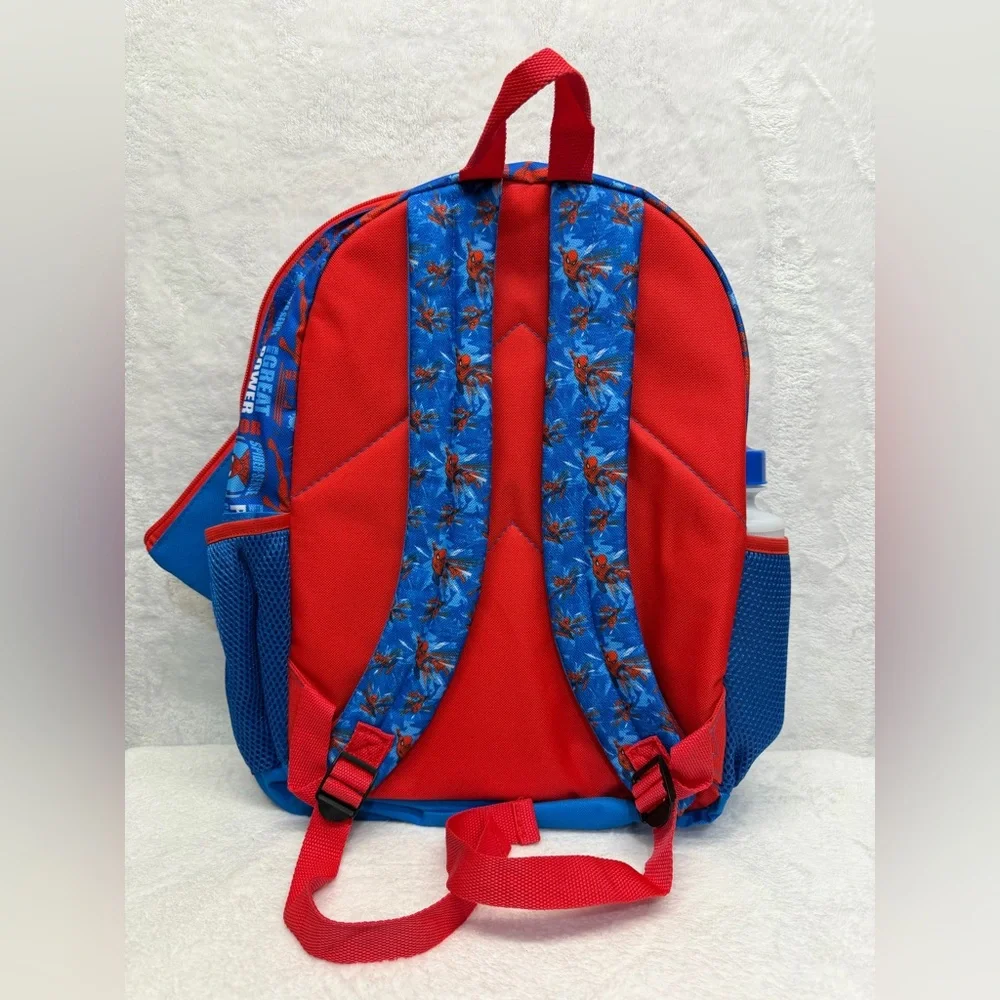 Spider-Man 5 Pc Backpack Set Kids School Bag Lunch Box Bottle Pencil Case